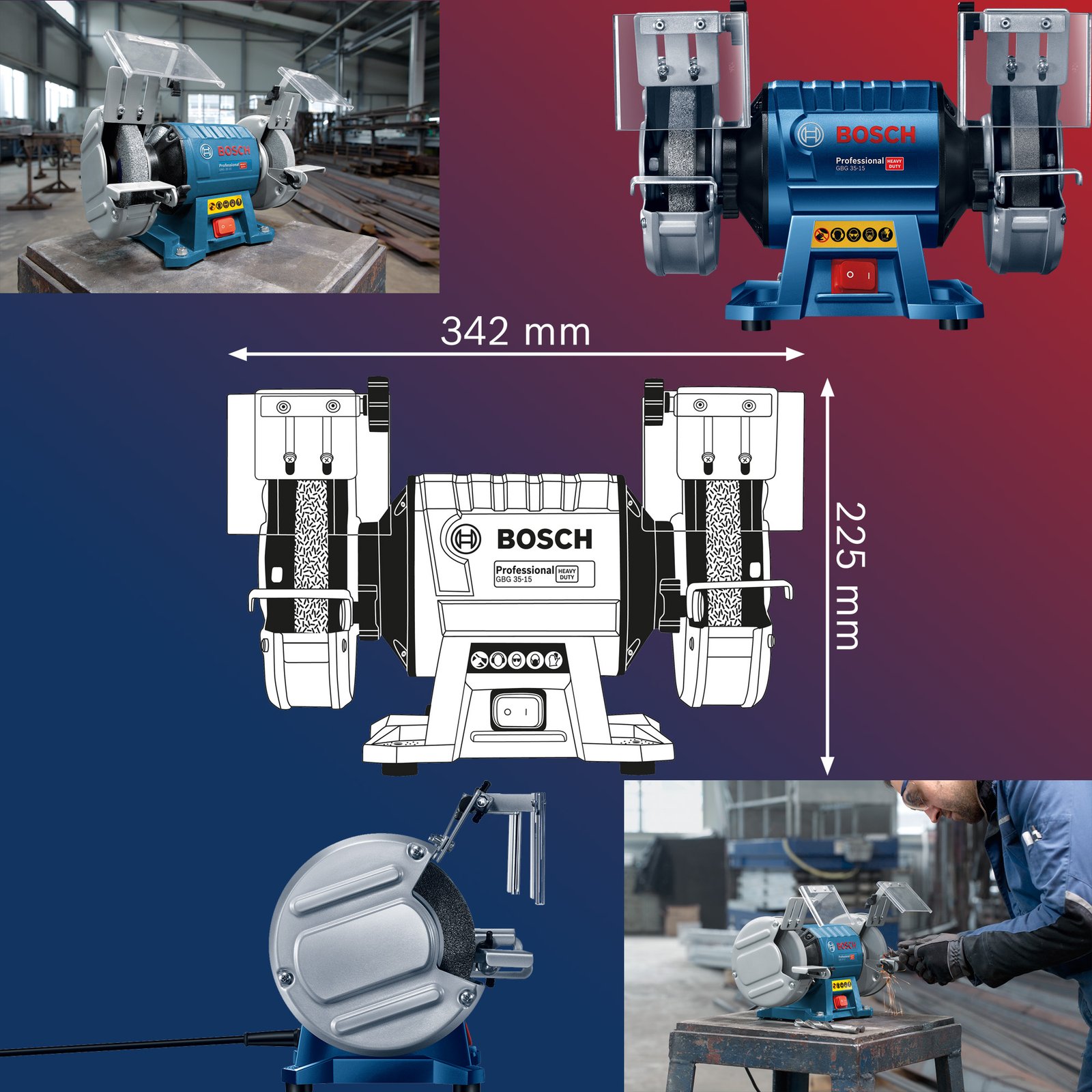 Bosch Bench Grinder GBG 35-15