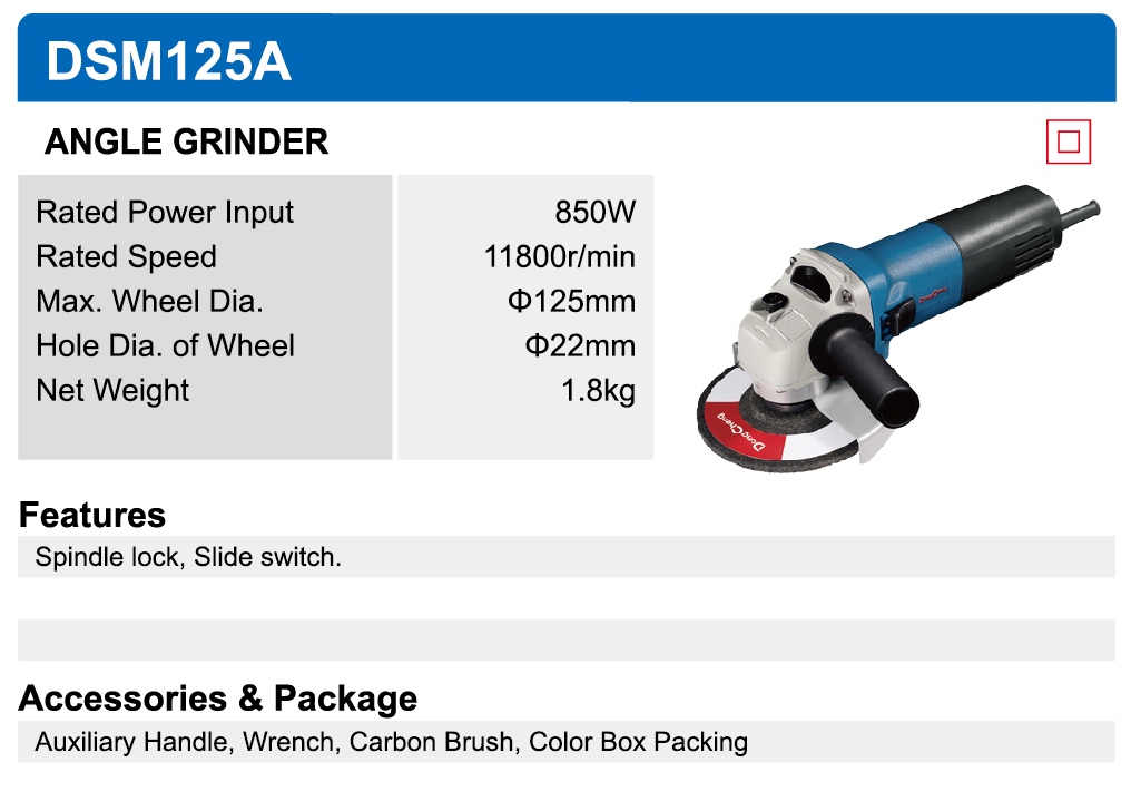 ANGLE GRINDER DONGCHENG DSM125A