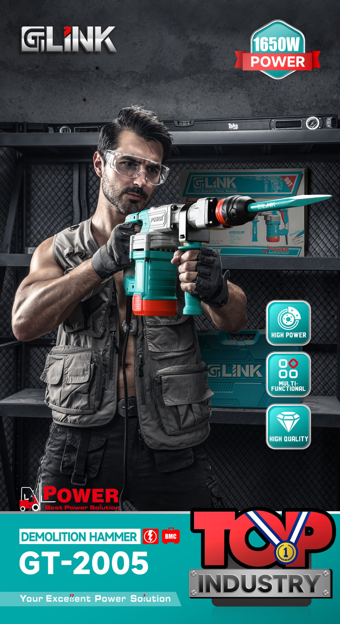 DEMOLITION HAMMER GT-2005 MAX 18MM GT-LINK
