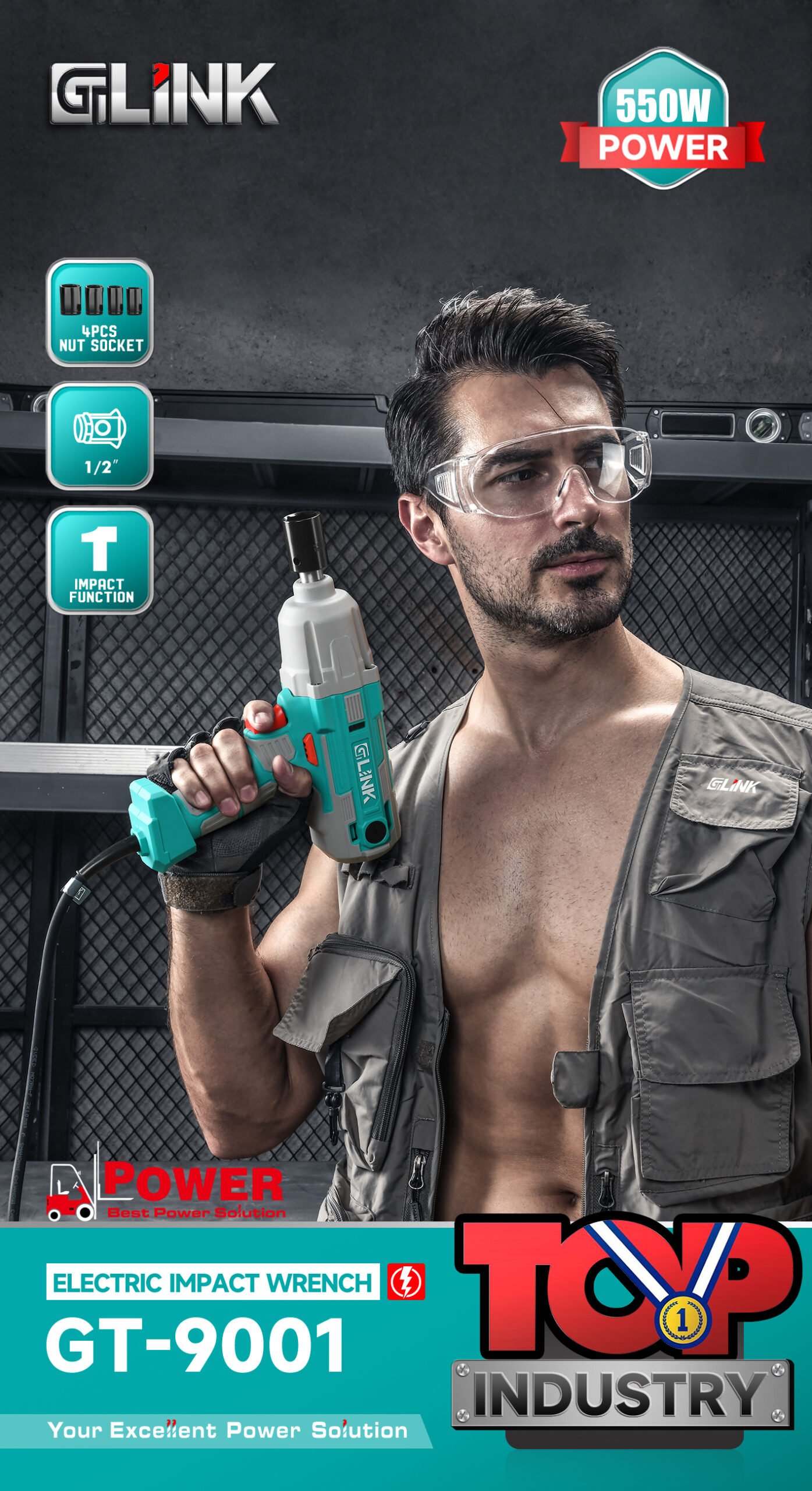 ELECTRIC IMPACT WRENCH 12'' GT-9001 GT-LINK