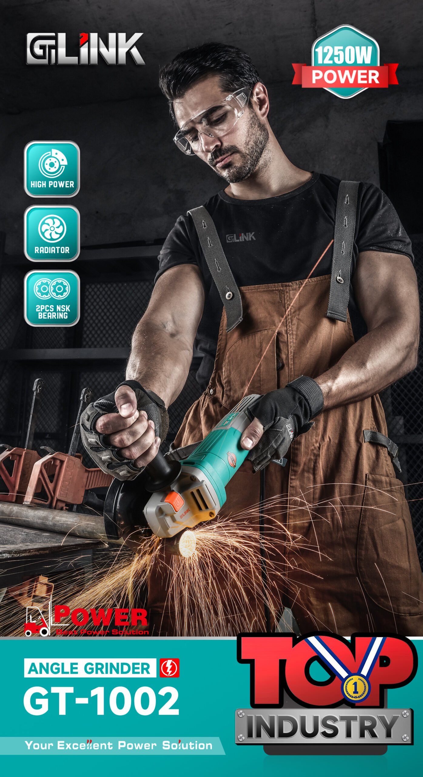 ANGLE GRINDER 4.5'' GT-1002 GT-LINK