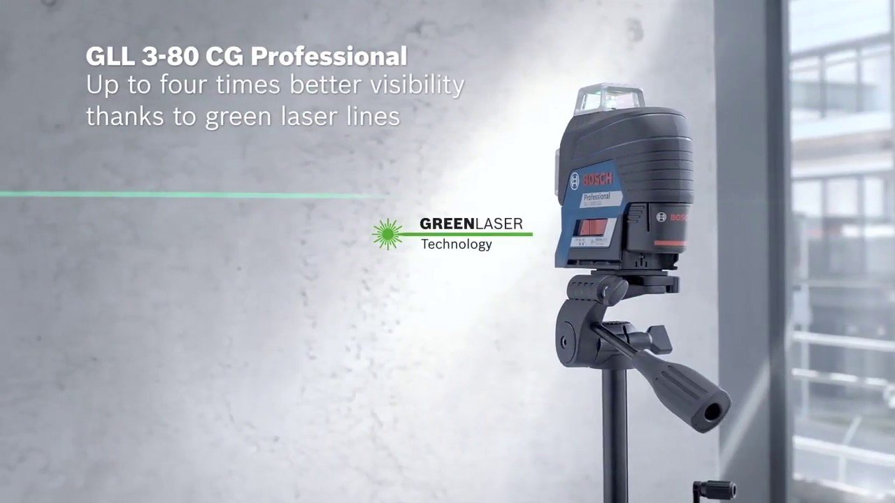 Bosch Laser Level GLL 3-80CG 3 x 360° Bold Green Lines