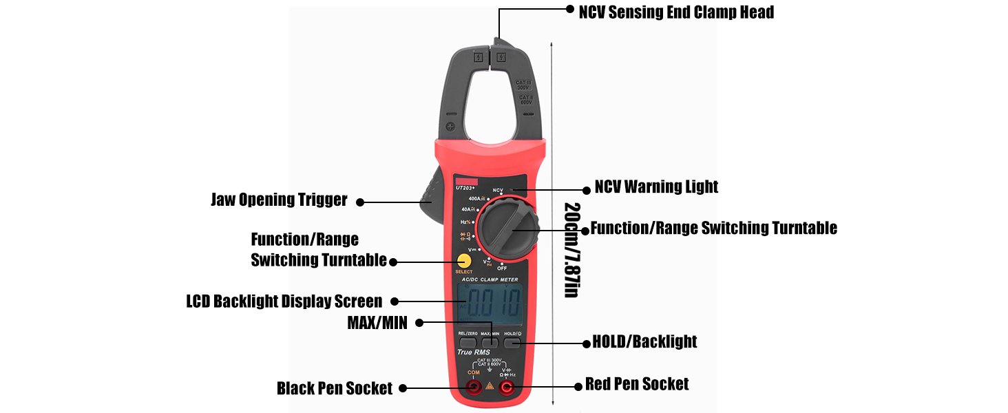 Digital Clamp Meter UT203+ UNI-T