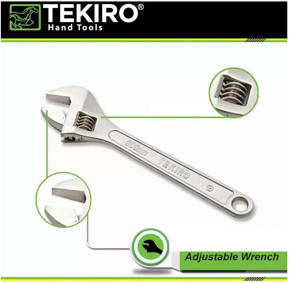 Adjustable Wrench 8`` Tekiro AD 0281 Spanner