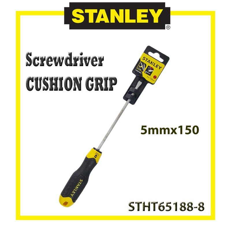 STANLEY STANDARD SCREWDRIVER CUSHION GRIP 5mmx150 (STHT65188-8) specification sheet